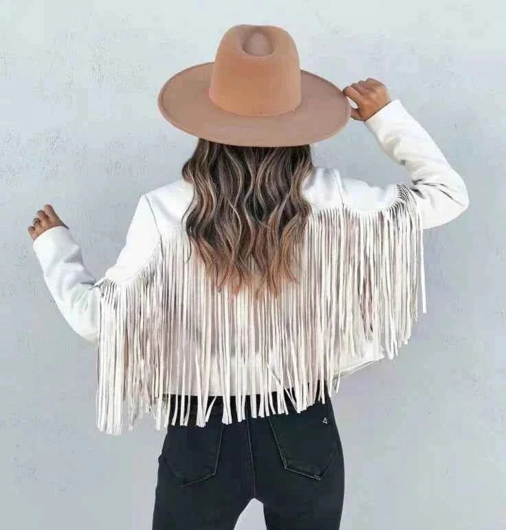 Damen Lederjacke Westerndesign Elegant