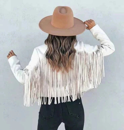 Damen Lederjacke Westerndesign Elegant