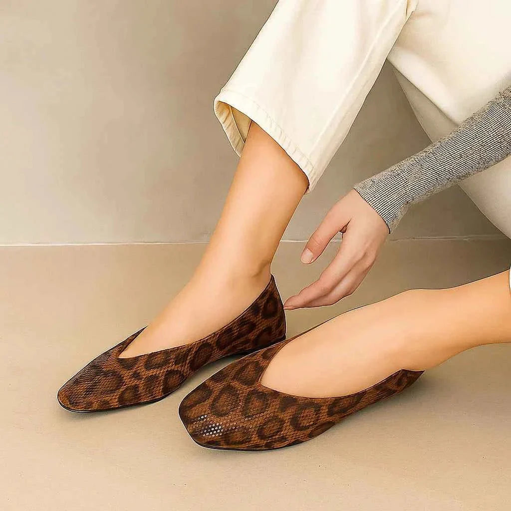 Damen Slipper Leopardenmuster Elegант