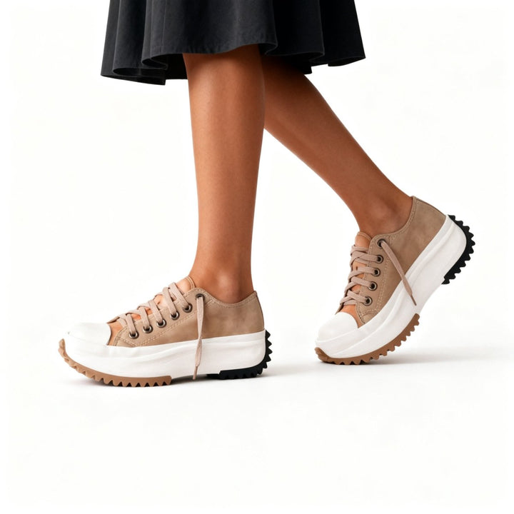 Damen Sneaker Hoch Plateau Sportlich - IdealeKleiden