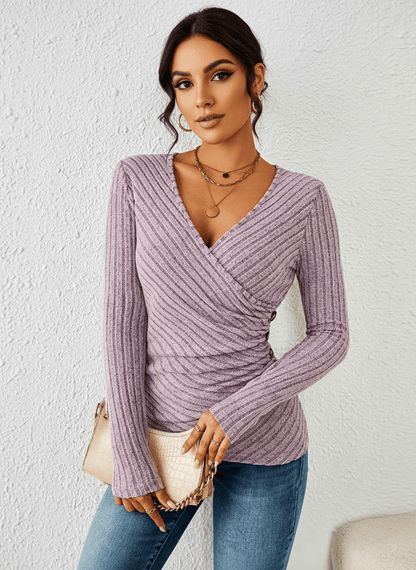 Damen Langarm Oberteil Chic Stil