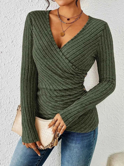 Damen Langarm Oberteil Chic Stil