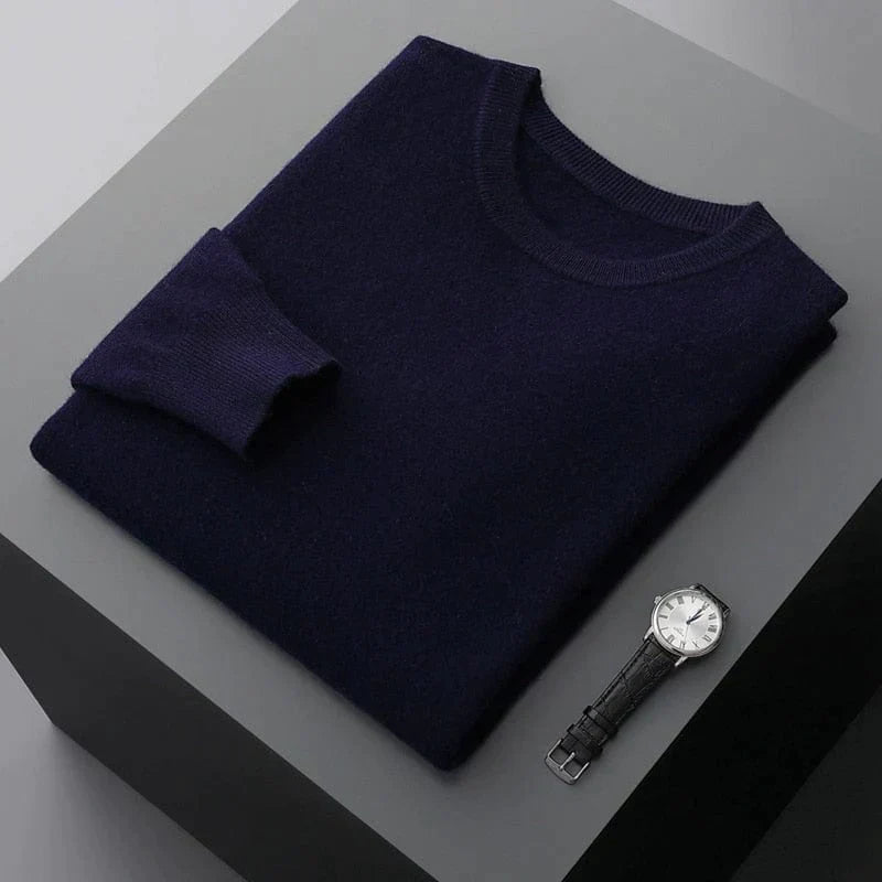 Herren Pullover Klassisch Rundhals Elegante Optik