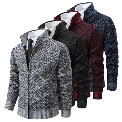 Herren Frühjacksjacke Reißverschluss Geometrisch Trendy - IdealeKleiden