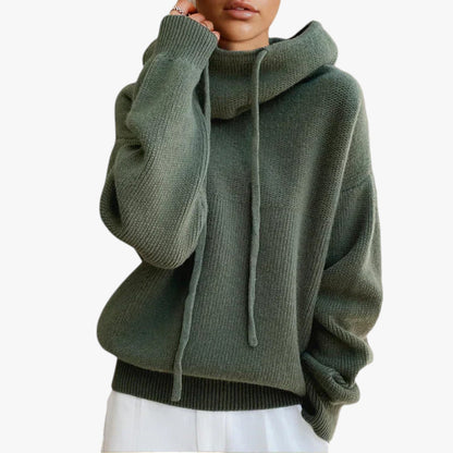 Weite Strickpullover Warm Bequem Hochkragen