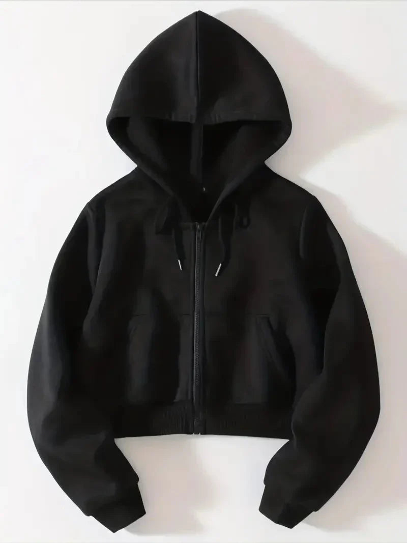 Melissa - Kapuzenpullover Damen Modern Reißverschluss