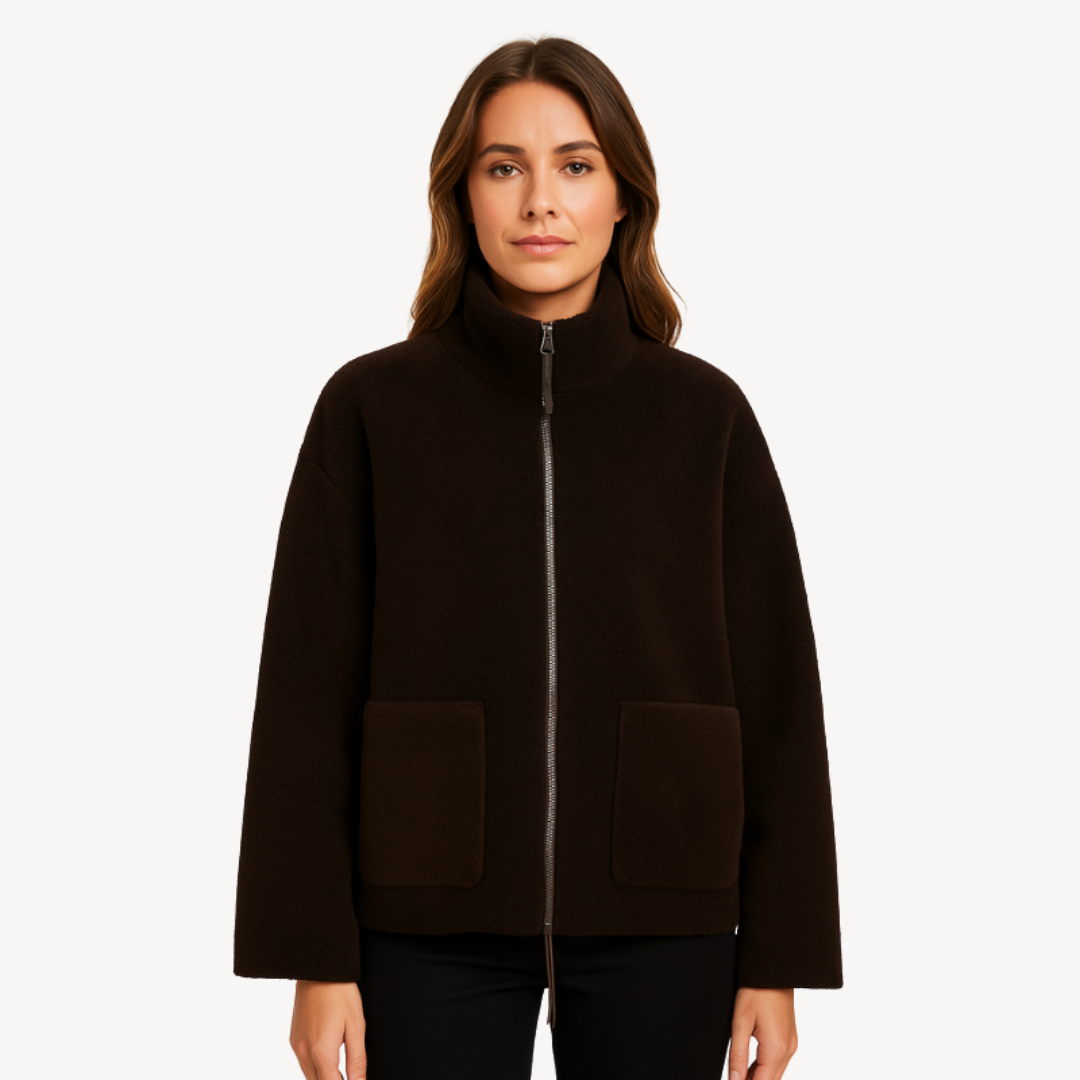 Damen Fleecejacke Bequem Zip Up Soft
