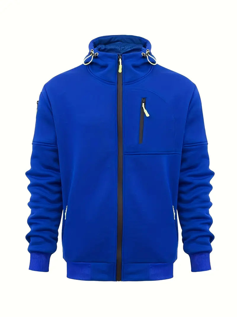 Herren Pullover Kapuzenpulli Reißverschluss Warm