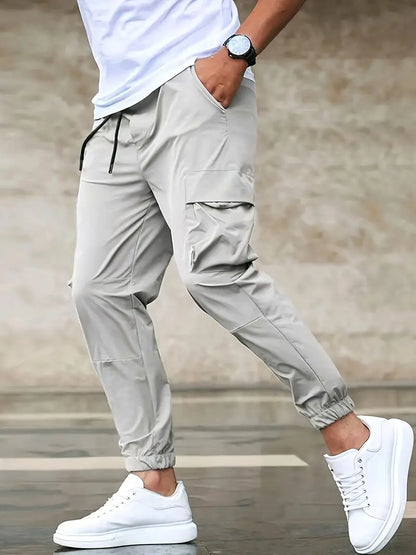 Herren Cargohose Modern Kordelzug