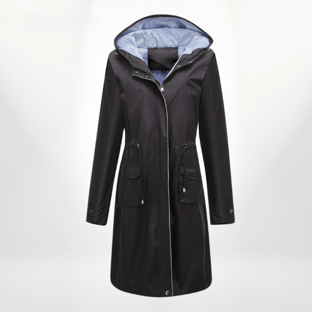 Wasserdichte Damen-Trenchcoat Lang