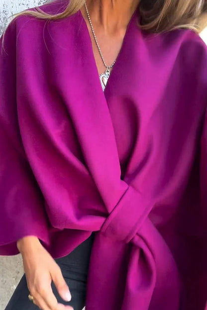 Gemütliche Stola Cape Jacke Lockerer Schnitt