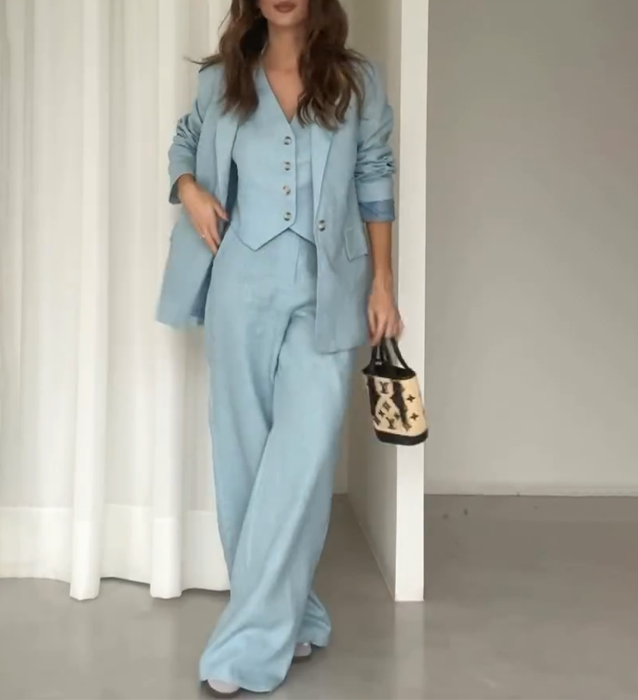 Stylisher Business-Anzug Blau Damen