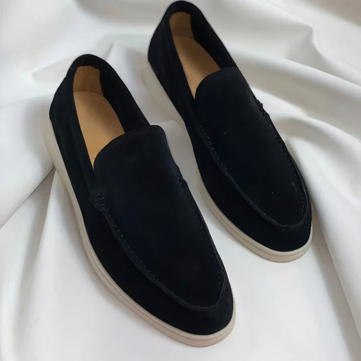 Herren Leder Slipper Vintage Stil - IdealeKleiden