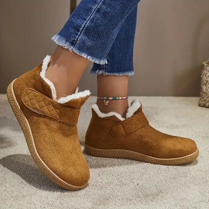 Damen Warme Fleece Stiefel Komfortabel