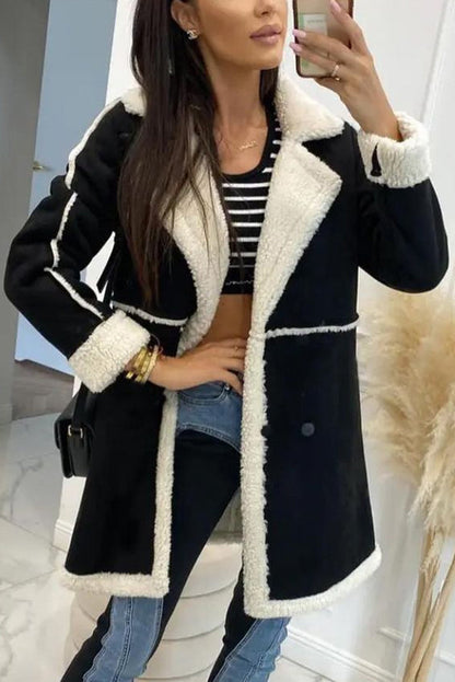 Lammwolljacke Patchwork Freizeitlook