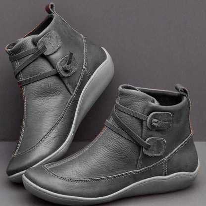 Elegante Damenstiefel Leder Warm