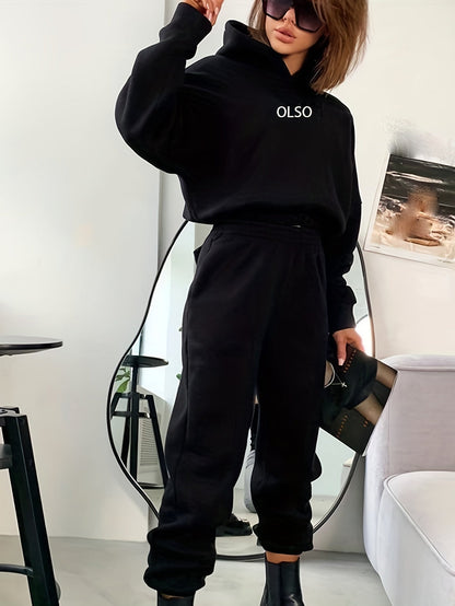 Damen Sportanzug Set: Kapuzenpullover und Jogginghose