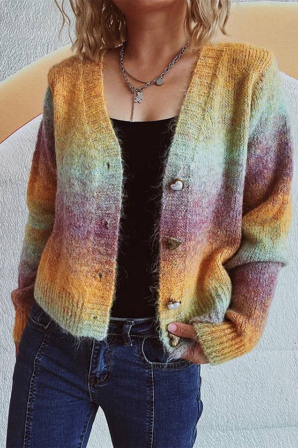 Süße Sweaterjacke Pastellfarbe