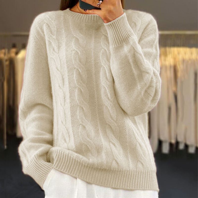 Weicher Winterpullover Gestrickt - IdealeKleiden