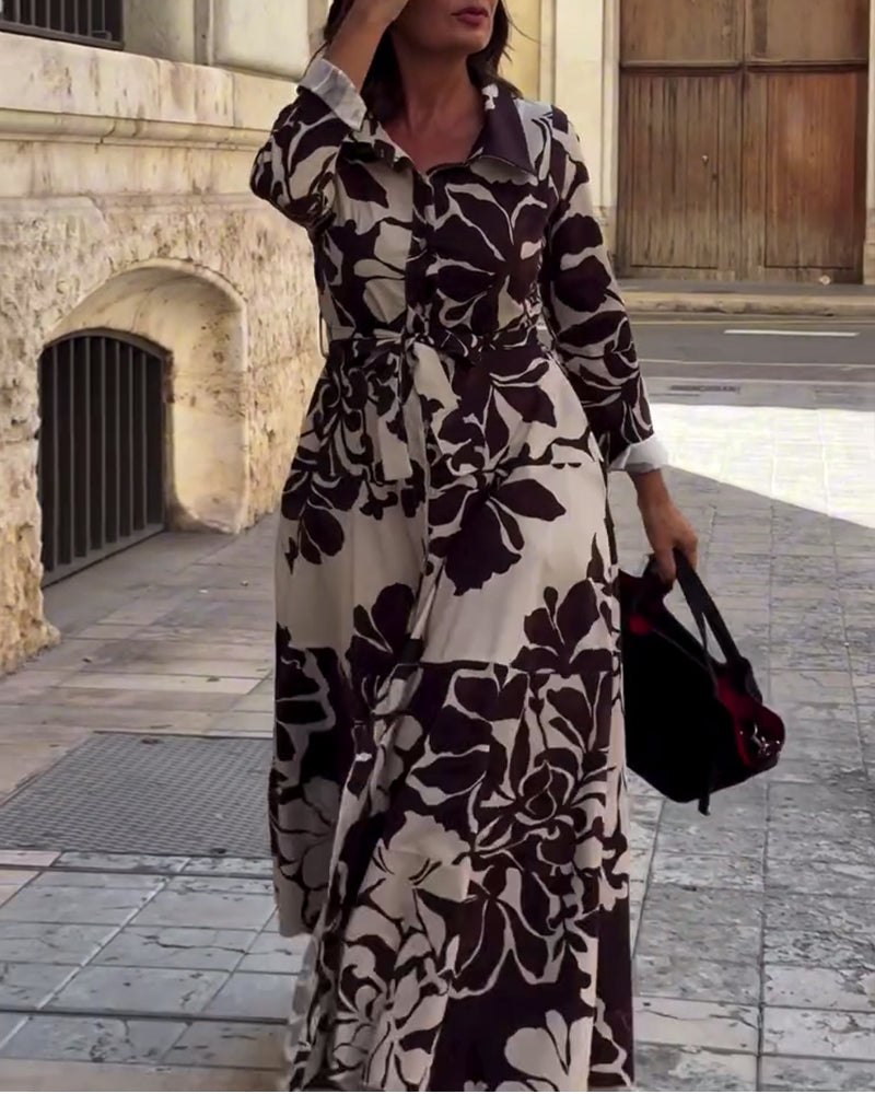 Sommerkleid Blumenmuster Maxi - IdealeKleiden