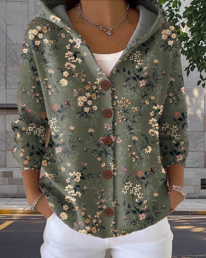 Mode Hoodie Kapuze Knopf Druck