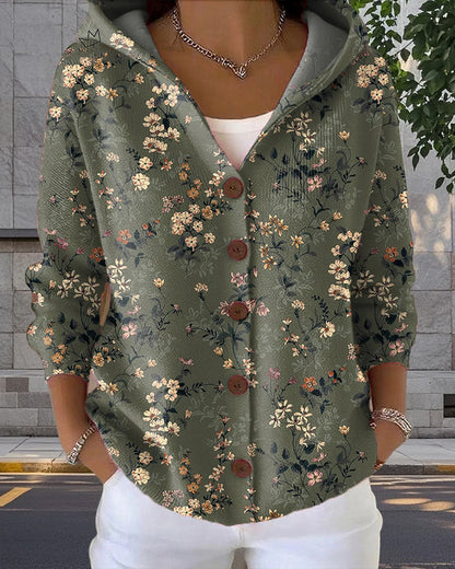 Mode Hoodie Kapuze Knopf Druck