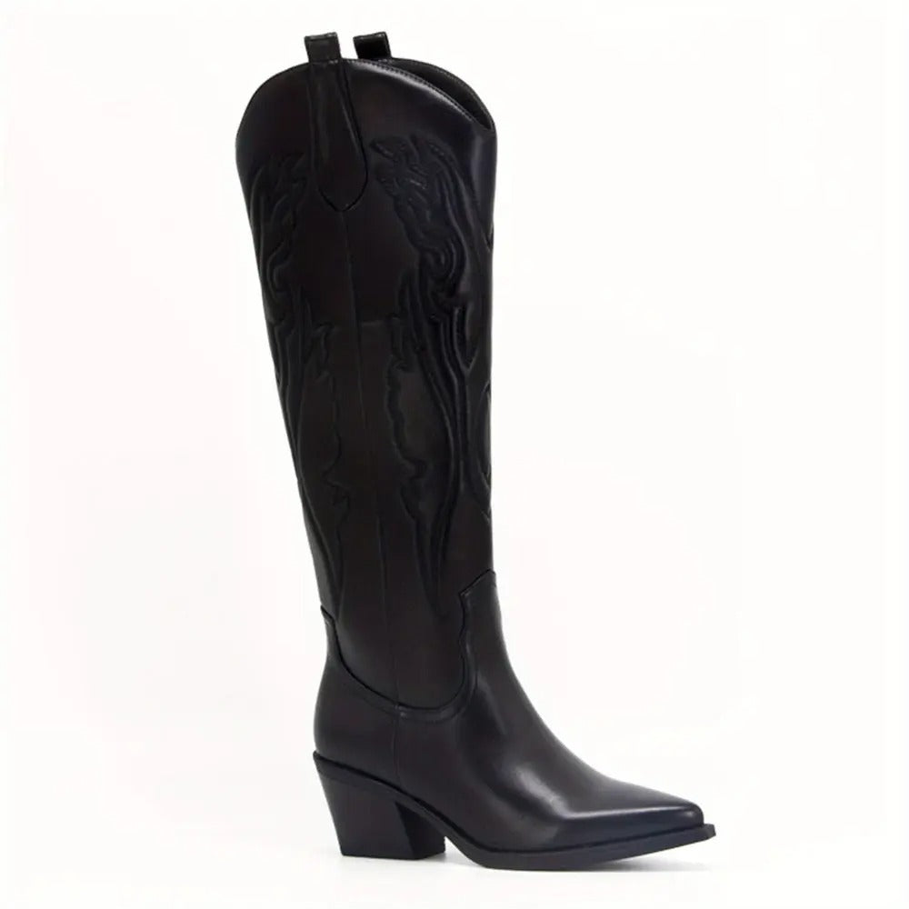 Hohe Cowboystiefel Damen Stilvoll Leder