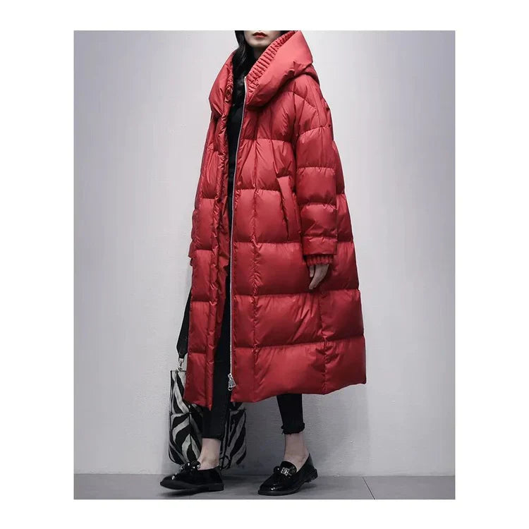 Lange Winterjacke mit Daunenfüllung