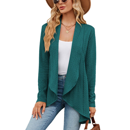 Elegante Damenjacke Langarm Uni Farbe