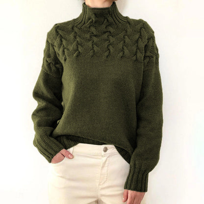 Weiches Rollkragen Oberteil Gestrickt