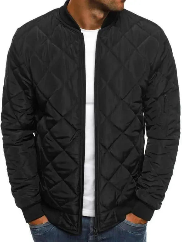 Stylische Herrenjacke Diamond Muster