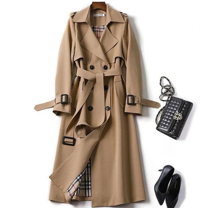 Haba Damen Trenchcoat Einfarbig Klassisch