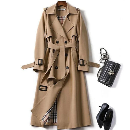 Haba Damen Trenchcoat Einfarbig Klassisch