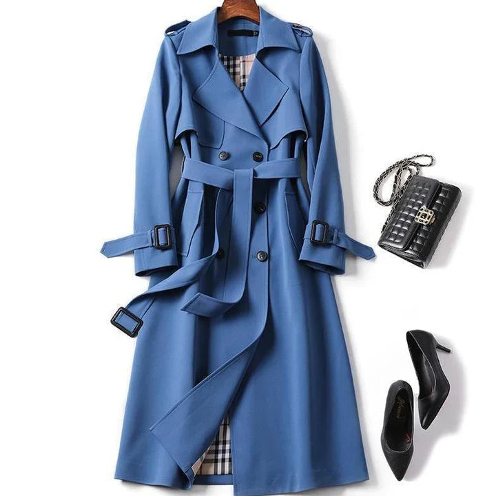Haba Damen Trenchcoat Einfarbig Klassisch