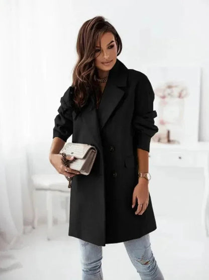Stylisher Frauen-Trenchcoat Doppelreihig Elegent