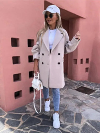 Stylischer Damen Winterparka Doppelreihig