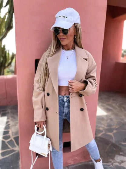 Stylischer Damen Winterparka Doppelreihig
