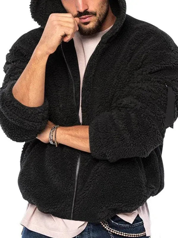 Herren Winterjacke Doppelkapuzen Warm Isoliert