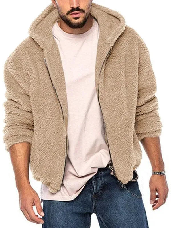 Herren Winterjacke Doppelkapuzen Warm Isoliert