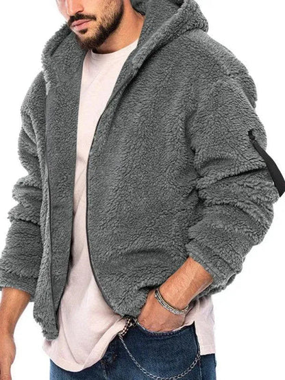 Herren Winterjacke Doppelkapuzen Warm Isoliert
