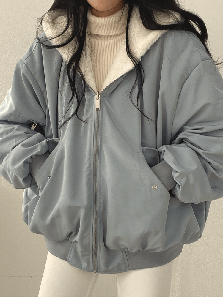Übergröße Damenjacke Weich Fleece Innenfutter