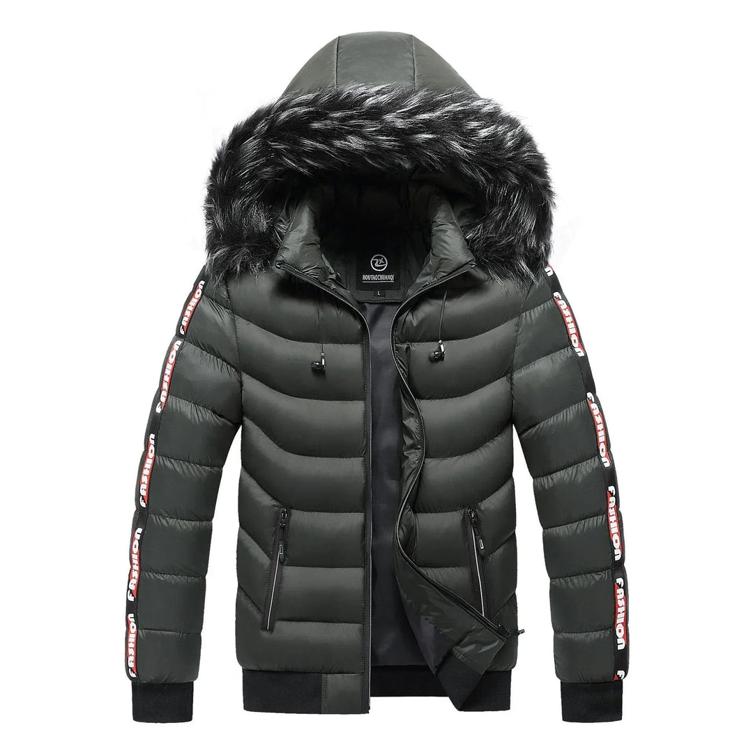 Winterkleid Damen Pelzkapuze