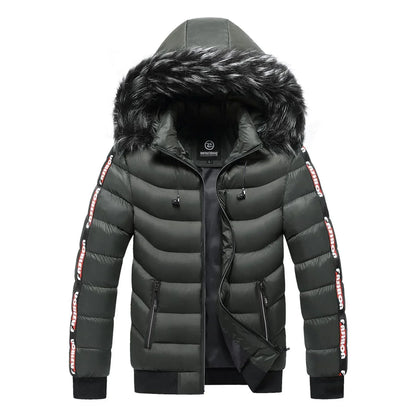 Winterkleid Damen Pelzkapuze