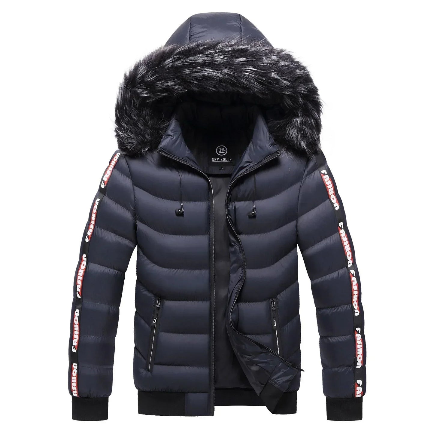 Winterkleid Damen Pelzkapuze