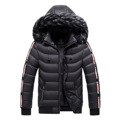 Winterkleid Damen Pelzkapuze