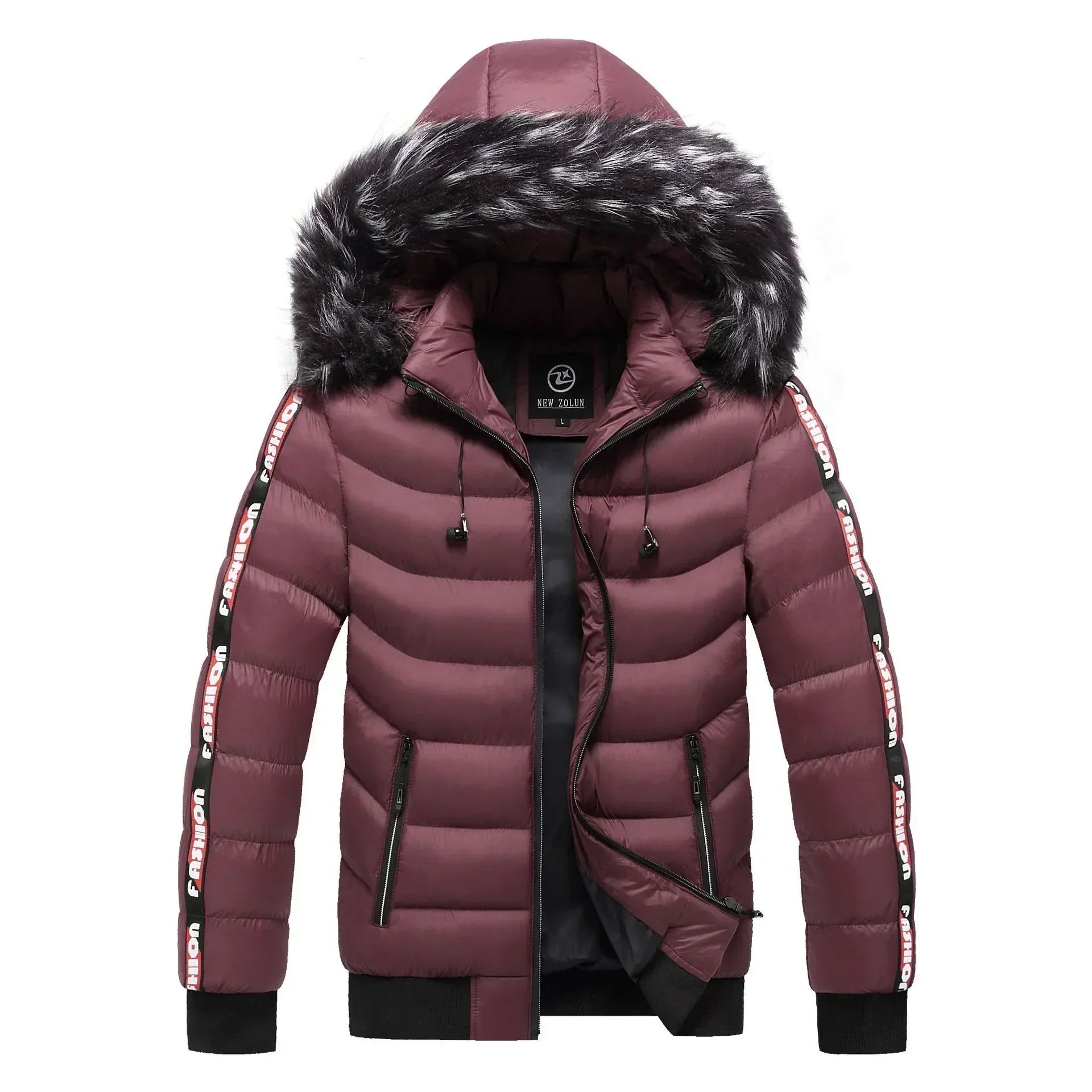 Winterkleid Damen Pelzkapuze - IdealeKleiden