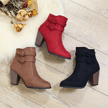 Moderne Damen Stiefel Chic Lederschuhe - IdealeKleiden