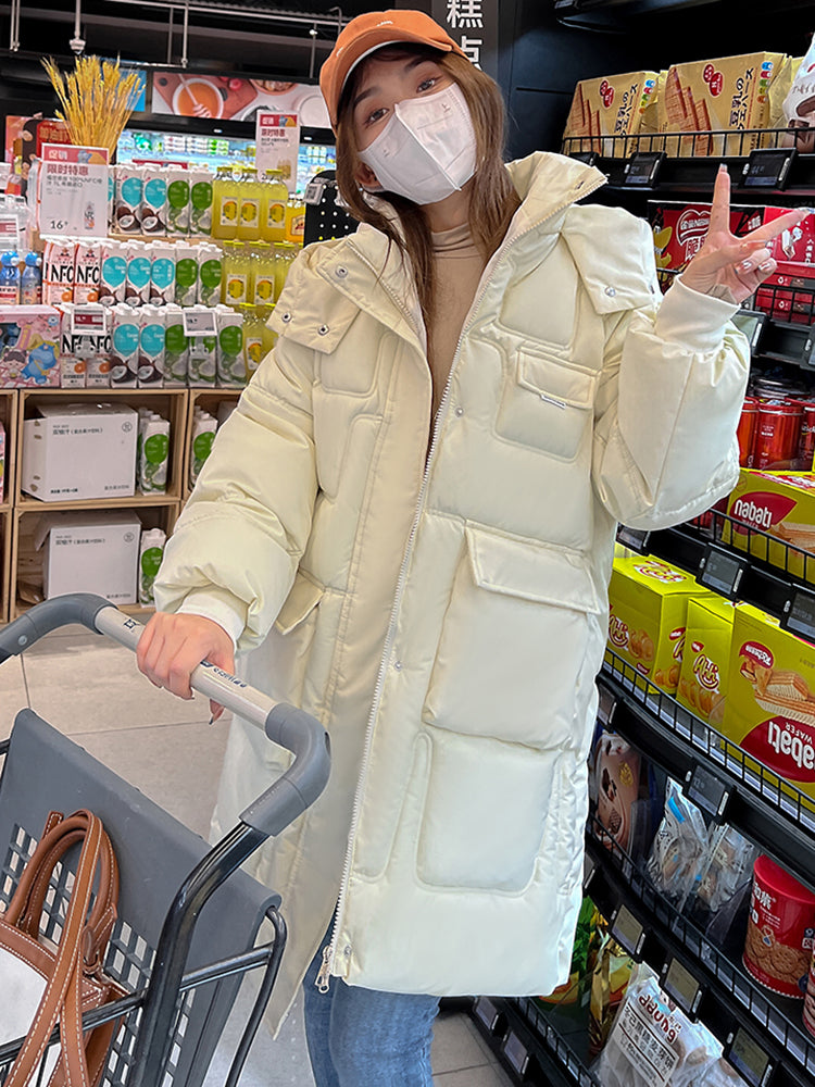 Elegante Damen Winterjacke Lang