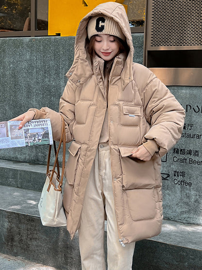 Elegante Damen Winterjacke Lang