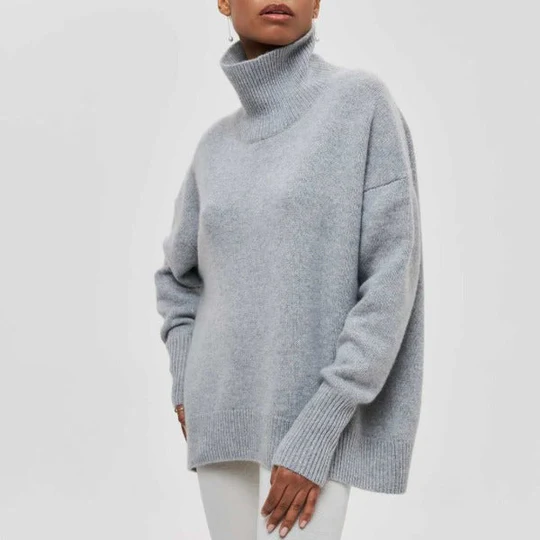 Weiche Winterpullover Oversized Rollkragen